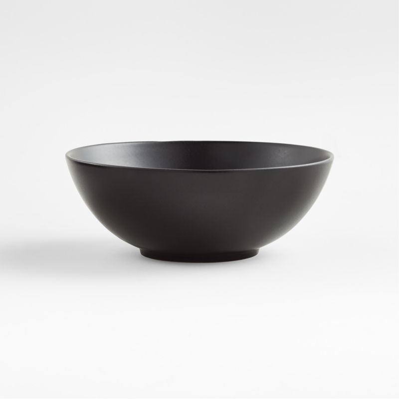 Crisp Modern Matte Black Soup/Cereal Bowl + Reviews