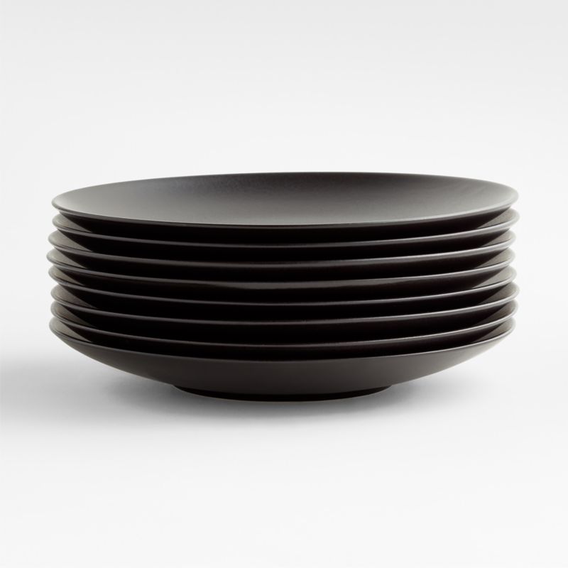 Crisp Modern Matte Black Salad Plate + Reviews