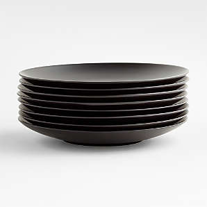 Black porcelain plates best sale