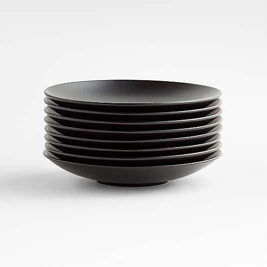 Craft Matte Black Stoneware Coupe Salad Plate