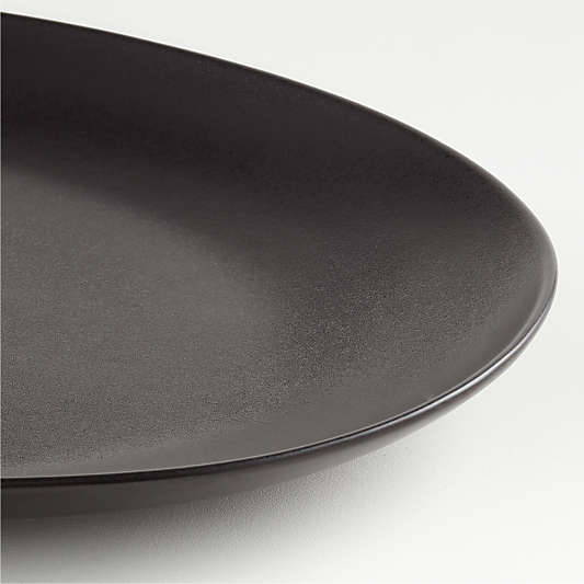 Craft Matte Black Stoneware Large Oval Platter