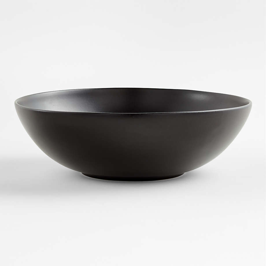 Craft Matte Black Stoneware Large Serving Bowl