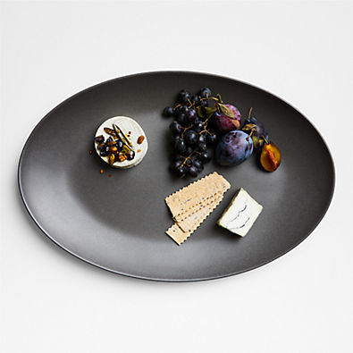 View Craft Charcoal Grey Large Stoneware Serving Platter details