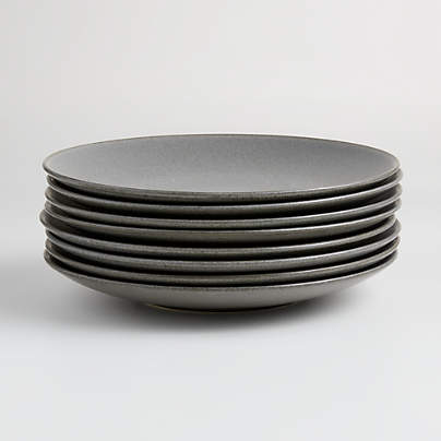 Craft Charcoal Grey Coupe Dinner Plates, Set of 8