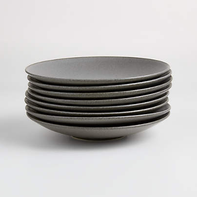 Craft Charcoal Grey Coupe Salad Plates, Set of 8