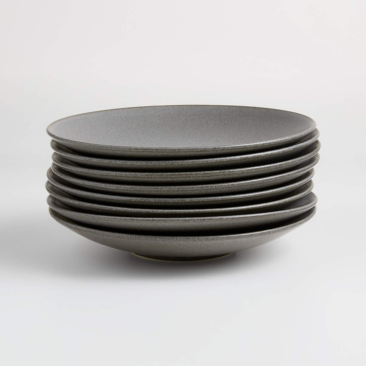 Craft Charcoal Grey Coupe Salad Plates, Set of 8