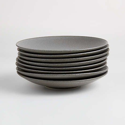 Craft Charcoal Grey Coupe Salad Plates, Set of 8