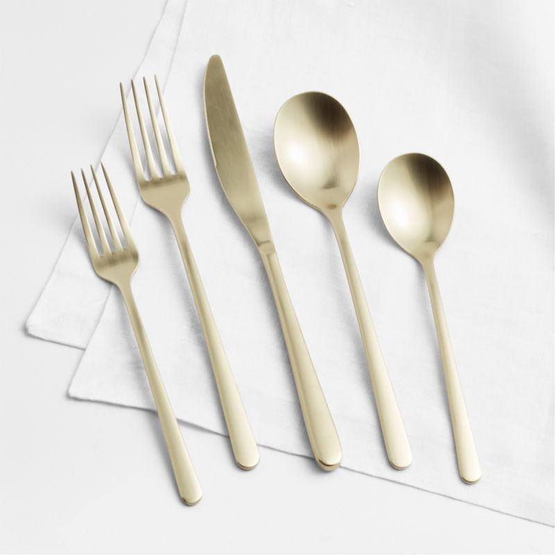 Craft Champagne 20-Piece Flatware Place Setting   Reviews | Crate and Barrel