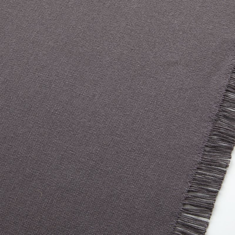 Craft Fringed Grey Cotton Table Runner 90" - image 2 of 3