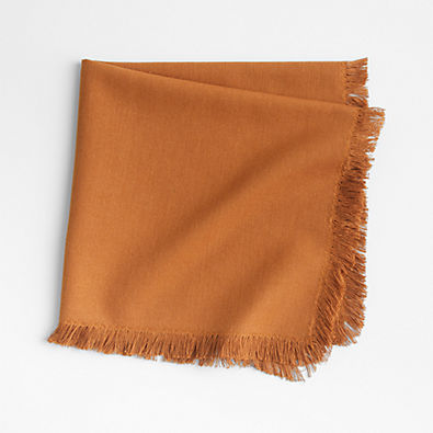 View Craft Almond Brown Cotton Fringe Napkin details