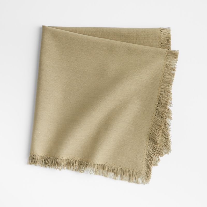 Craft Sage Green Organic Cotton Fringe Napkin