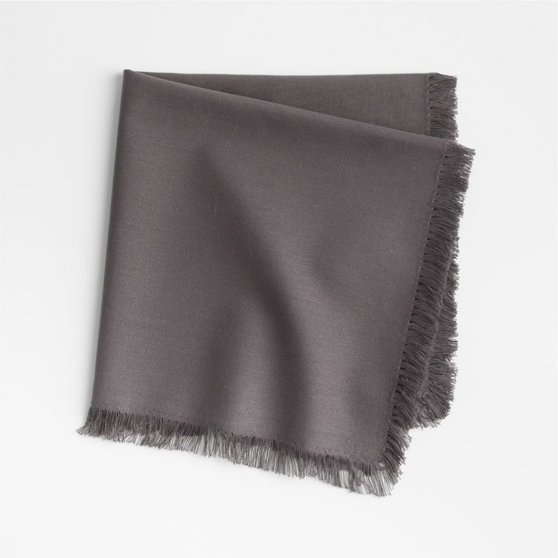 Craft Storm Grey Organic Cotton Fringe Napkin