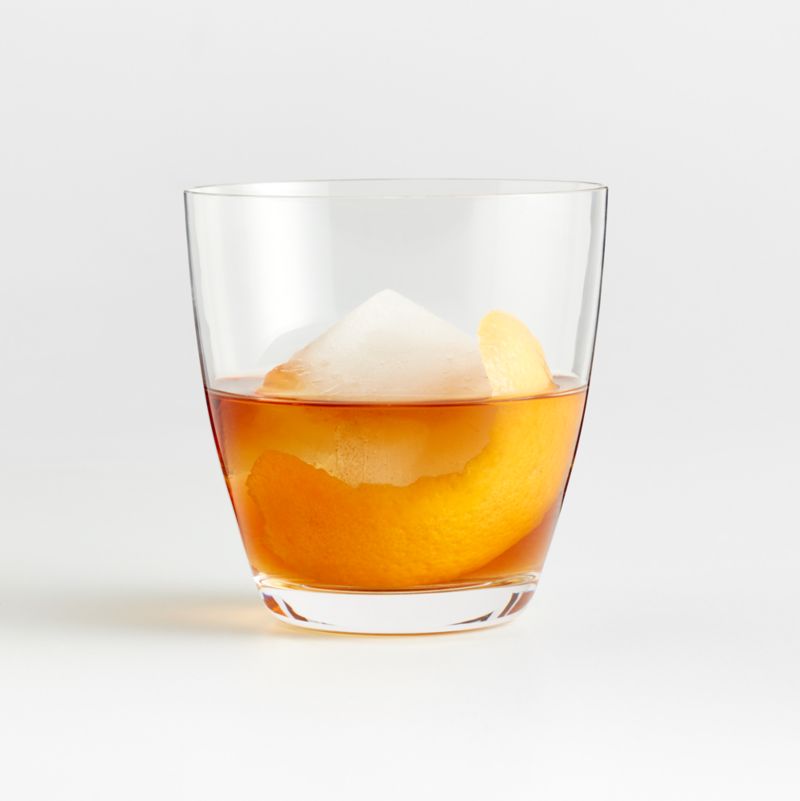 6 Water Glasses With 7oz Old Fashioned Whiskey & Ice Cubes