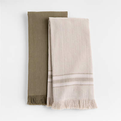 Craft Sage Green Organic Cotton Dish Towels, Set of 2