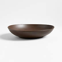 Craft Espresso Stoneware Low Bowl | Crate & Barrel