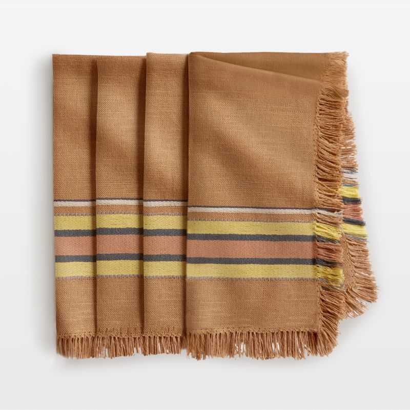 Craft Striped Organic Cotton Fringe Napkins