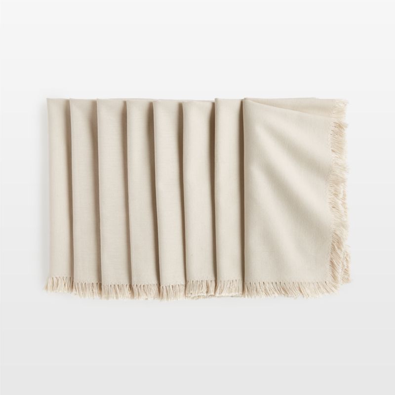 Craft Birch Beige Cotton Fringe Napkins, Set of 8