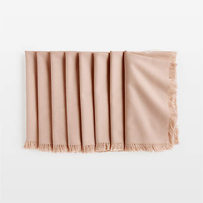 Craft Blush Organic Cotton Fringe Napkins, Set of 8