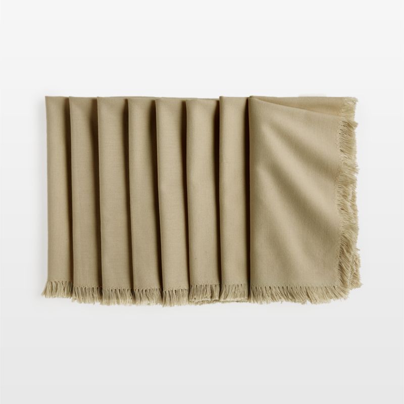 Craft Sage Green Organic Cotton Fringe Napkins, Set of 8 - image 0 of 8