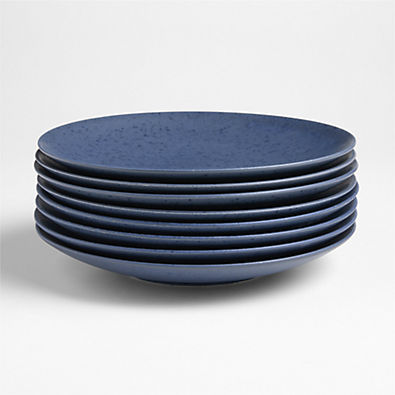 View Craft Indigo Stoneware Coupe Dinner Plates, Set of 8 details