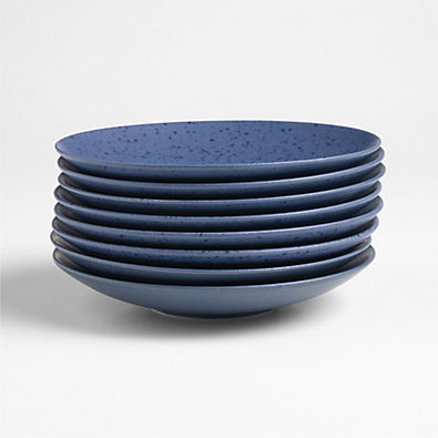 View Craft Indigo Stoneware Coupe Salad Plates, Set of 8 details