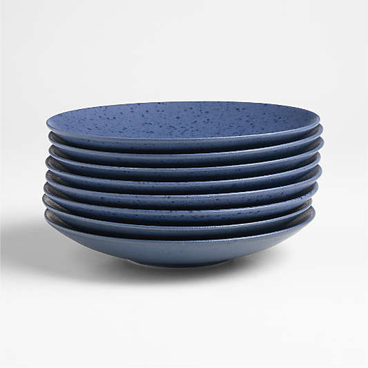 Craft Indigo Stoneware Coupe Salad Plates, Set of 8