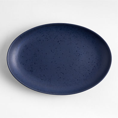 View Craft Indigo Medium Oval Stoneware Platter details