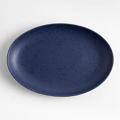 Craft Indigo Medium Oval Stoneware Platter