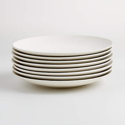 Craft Linen Cream Coupe Dinner Plates, Set of 8