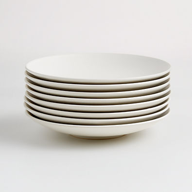 View Craft Linen Cream Stoneware Coupe Salad Plates, Set of 8 details