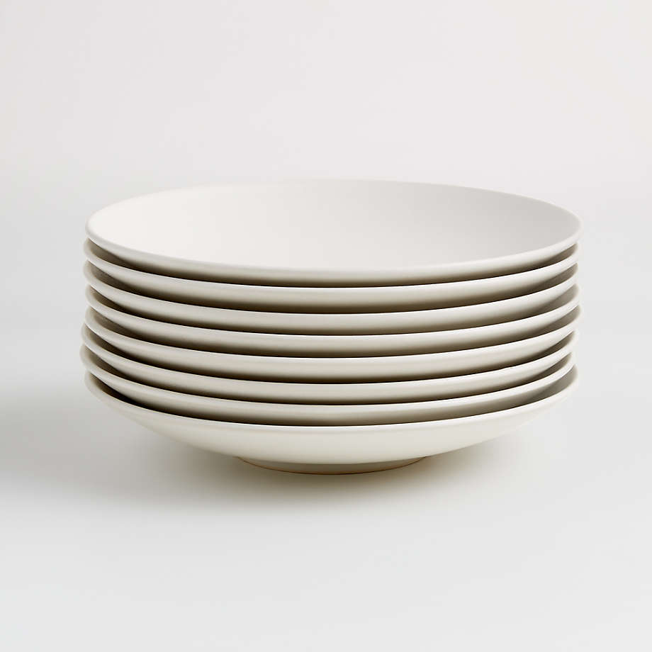 Craft Linen Stoneware Salad Plates, Set of 8 + Reviews | Crate & Barrel