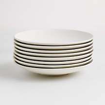 Craft Linen Cream Coupe Salad Plates, Set of 8 + Reviews | Crate & Barrel