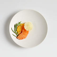 Craft Linen Cream Coupe Salad Plate | Crate & Barrel