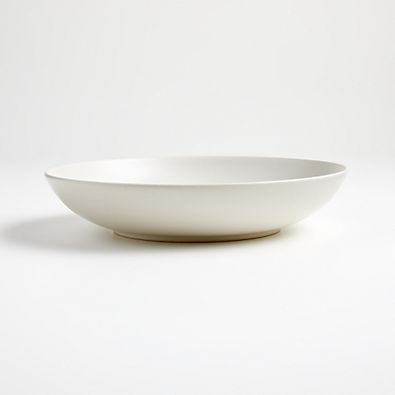 View Craft Linen Cream Stoneware Low Bowl details