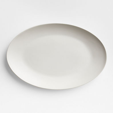 View Craft Linen Cream Large Oval Serving Platter details
