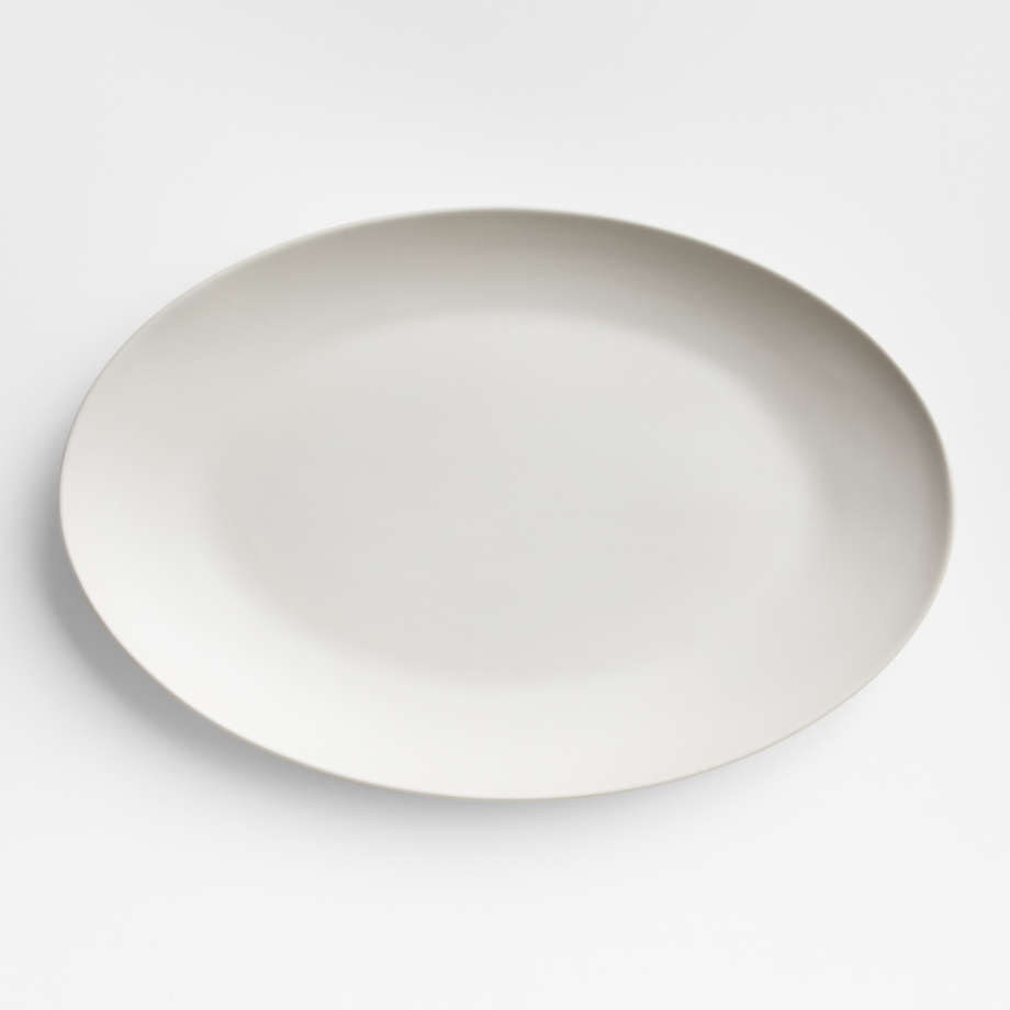 Craft Linen Cream Large Oval Serving Platter