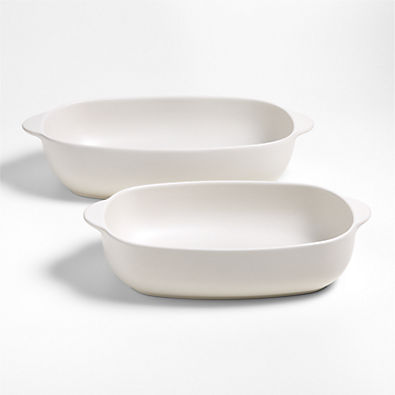 View Craft Linen Cream 2-Piece Stoneware Bakers Set details