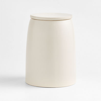 View Craft Linen Cream Stoneware 86-oz. Large Canister details