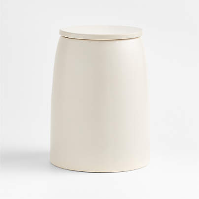 Craft Linen Cream Stoneware 86-oz. Large Canister