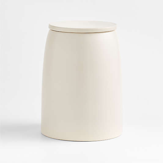 Craft Linen Cream Stoneware 86-oz. Large Canister