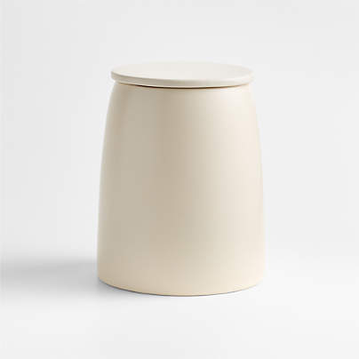 Craft Linen Cream Stoneware 56.75-oz. Medium Canister
