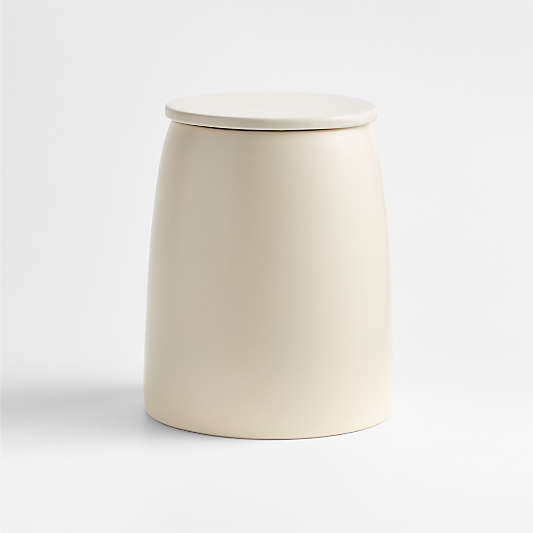 Craft Linen Cream Stoneware 56.75-oz. Medium Canister