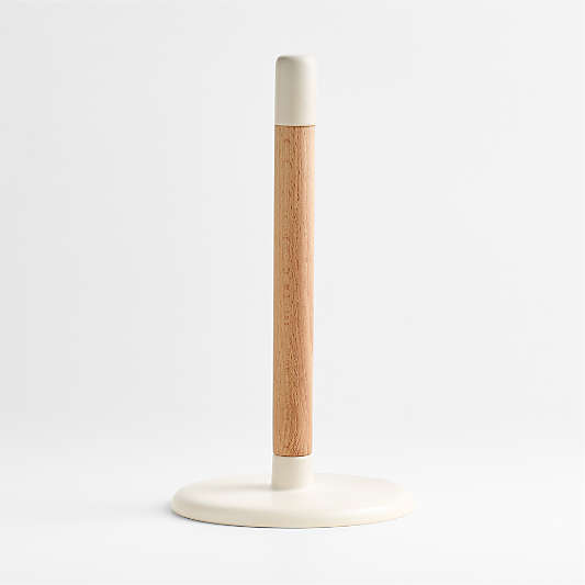 Craft Linen Cream Stoneware Paper Towel Holder
