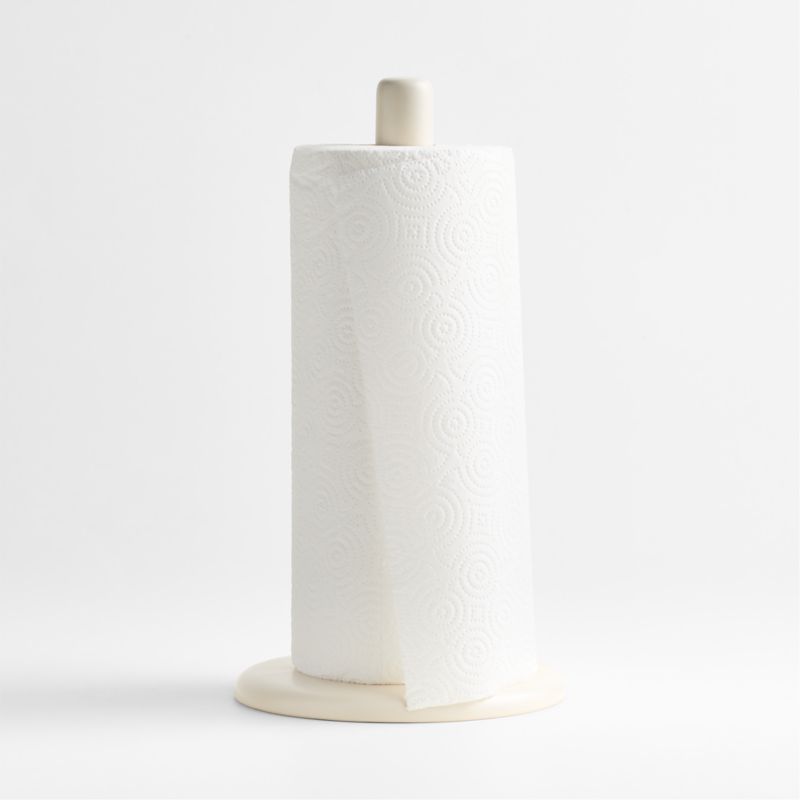 Craft Linen Stoneware Paper Towel Holder