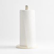Craft Linen Stoneware Paper Towel Holder