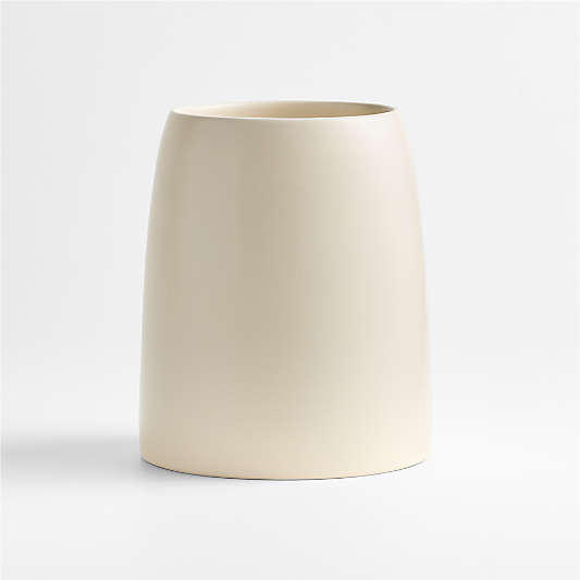 Craft Linen Cream Stoneware Utensil Holder