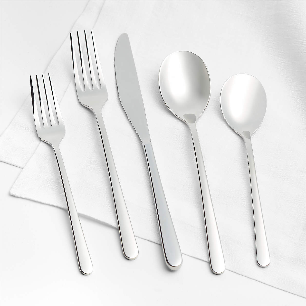 Craft Mirror 5-Piece Flatware Place Setting + Reviews | Crate & Barrel