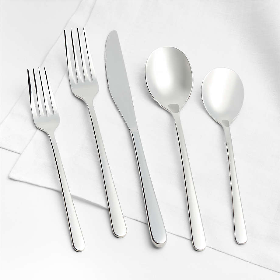 Craft Champagne 5-Piece Flatware Place Setting + Reviews | Crate & Barrel