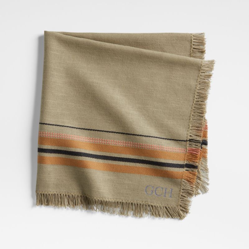 Craft Striped Green Organic Cotton Fringe Napkin - image 4 of 6