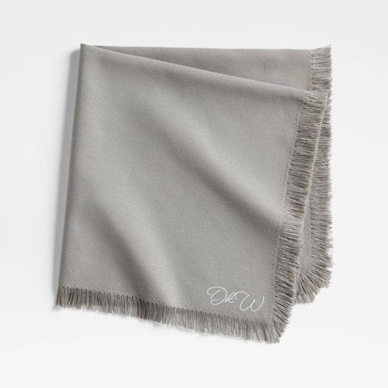 Craft Light Grey Organic Cotton Fringe Napkins, Set of 4 + Reviews ...